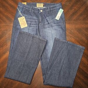 Dear John Wide Leg Denim Trouser Jeans Mason Navy Waistline 30 Stitch Fix NWT